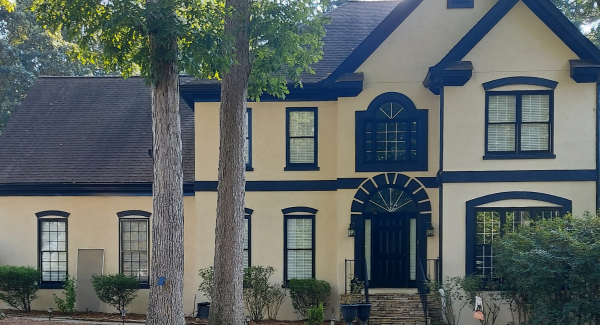 Exterior Paint Refresh with Black Trim Powder Springs, GA