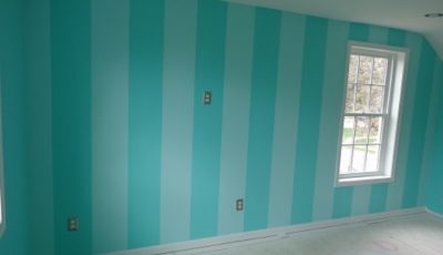 Residential Striped Walls Interior
