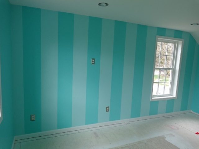 Residential Striped Walls Interior