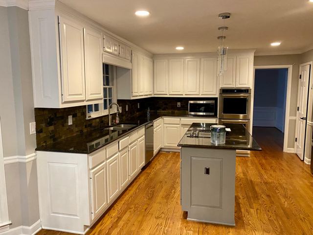 repainted kitchen cabinets