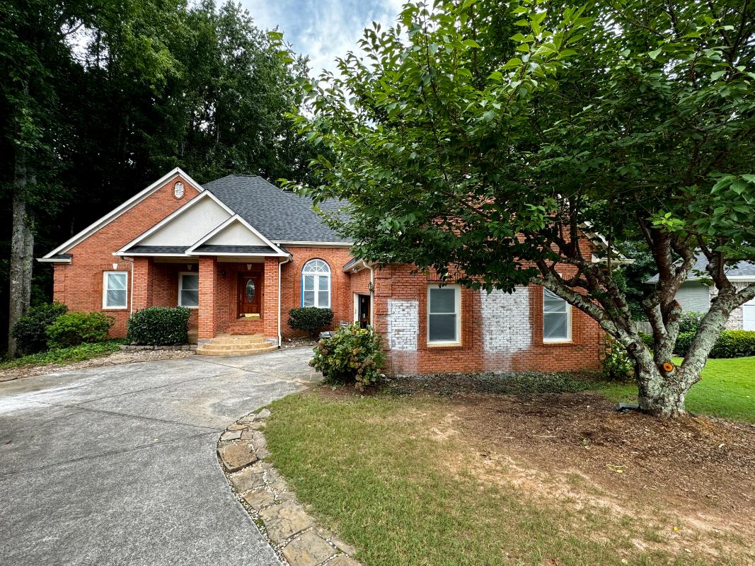 brick exterior of home in dunwoody before lime wash and paint