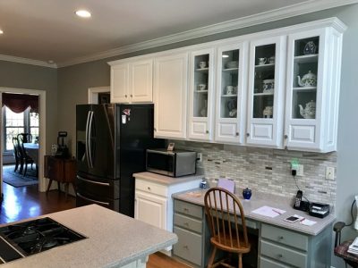 kitchen cabinets that were repainted by certapro painters