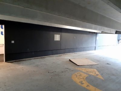 certapro painters of dunwoody repainted a wall in a parking garage