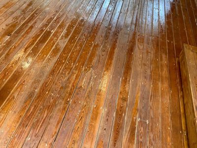 stained wood floor in dunwoody ga - before