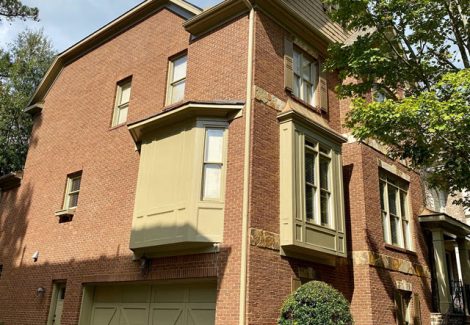 photo of repainted brick exterior home in sandy springs ga