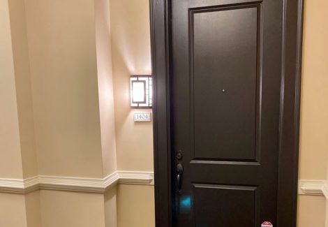 photo of hotel room door being repainted by certapro painters of dunwoody