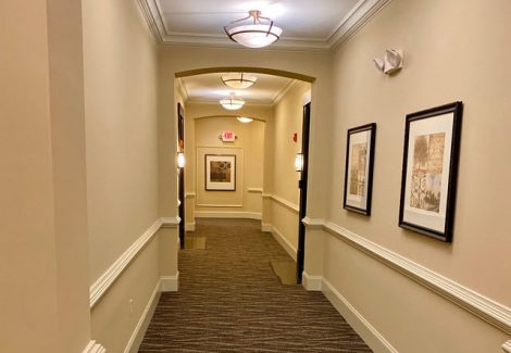 photo of repainted hotel hallway by certapro painters of dunwooduy