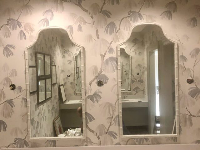 after photo of commercial restroom with new wallpaper Preview Image 3