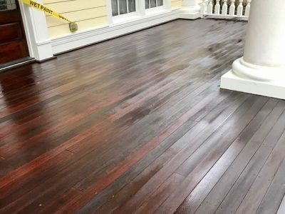 refinished wood deck in sandy springs