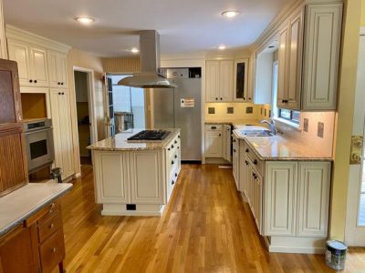 photo of repainted kitchen cabinets in sandy springs georgia