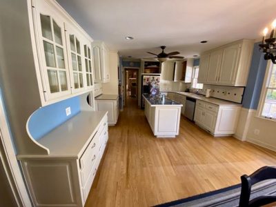 photo of repainted kitchen cabinets in dunwoody