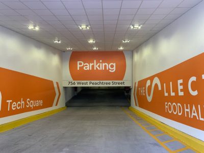 photo of repainted parking garage in atlanta