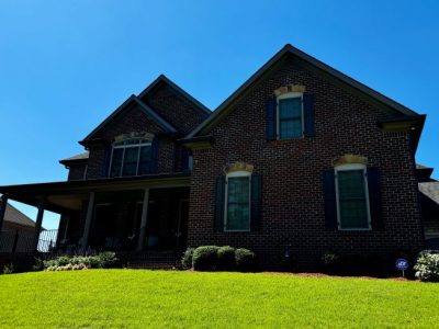 photo of repainted brick home in sandy springs ga