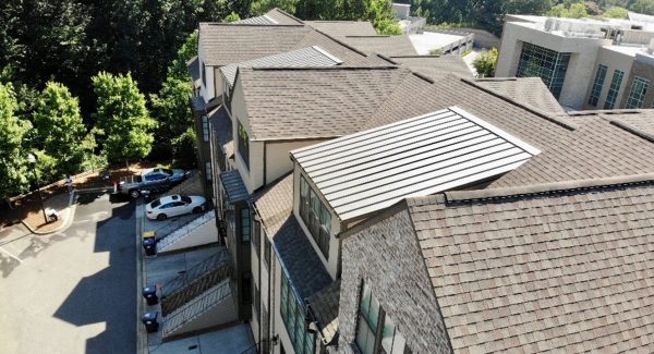 photo of repainted metal roof in smyrna