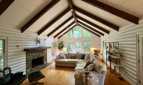 Painted Cabin Living Room