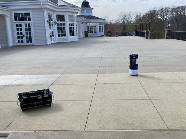 in progress photo of a repainted clubhouse in dunwoody Preview Image 1