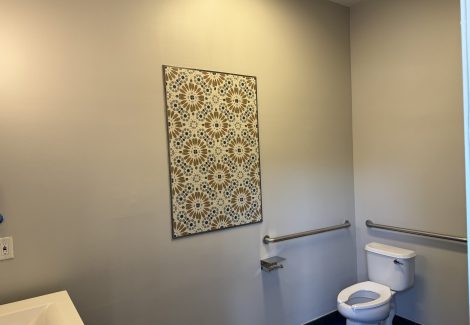 repainted clubhouse pool restroom