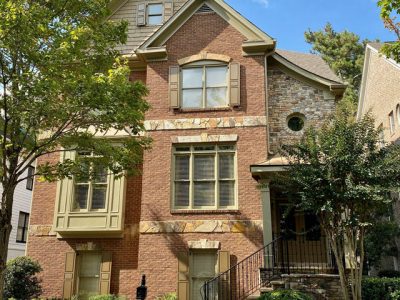 photo of repainted brick exterior home in sandy springs ga