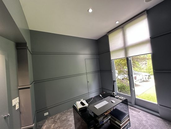 repainted home office in sandy springs using sherwin williams serious grey