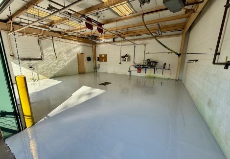photo of re-coated industrial floor in sandy springs