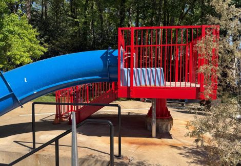 Pool Slide Platform - Before & After Photos