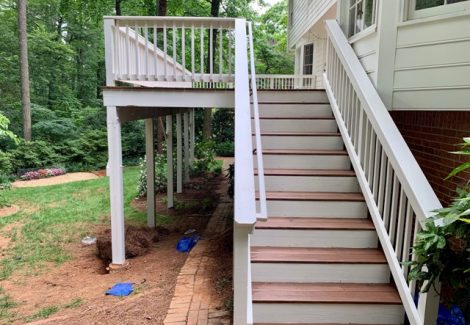 semi stain on deck floor & stairs and solid stain on rails - certapro painters of dunwoody