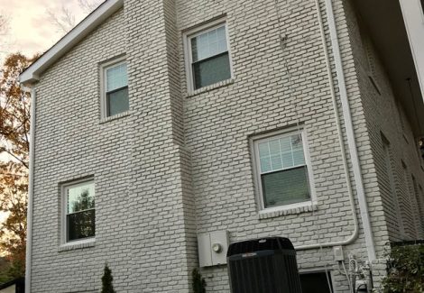 photo of repainted brick exterior home in sandy springs