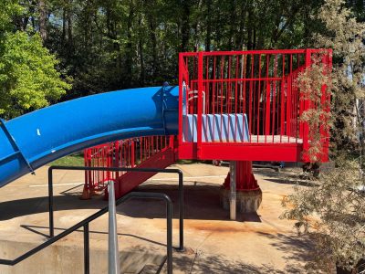 repainted pool platform by certapro painters of sandy springs