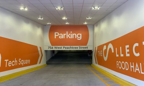Repainted Parking Garage Signage