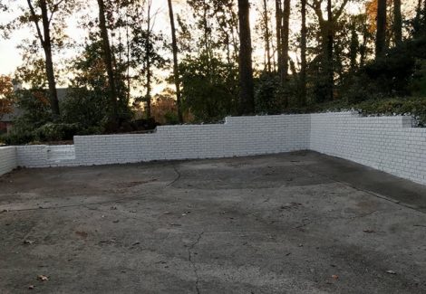photo of brick wall after repainting