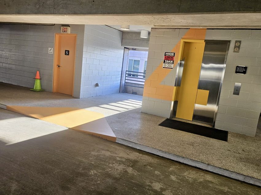 photo of repainted parking garage signage in atlanta Preview Image 3