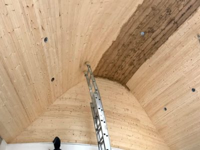 photo of recently coated wood ceiling in sandy springs