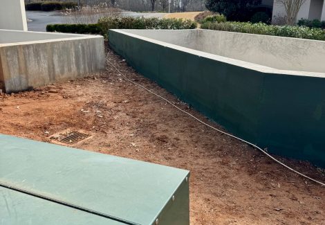 repainted golf cart parking lot wall