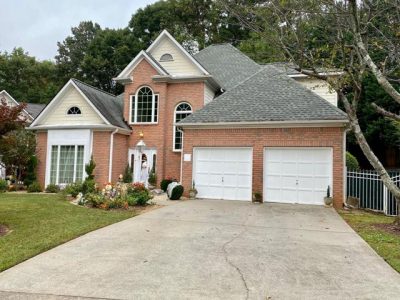 repainted brick and siding in sandy springs ga - before