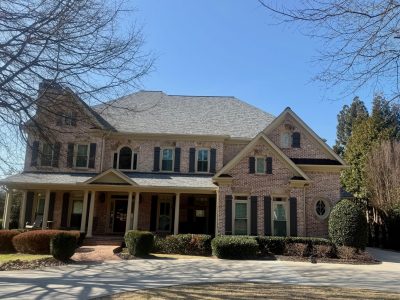 photo of repainted brick home in sandy springs