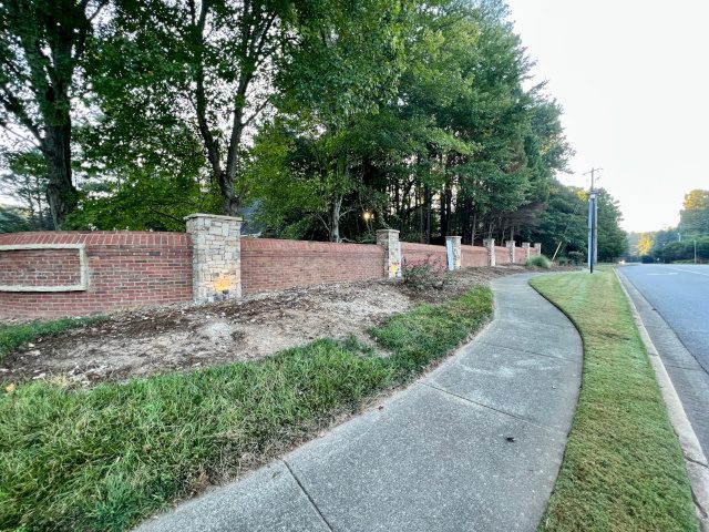 privacy wall before being restored Preview Image 3