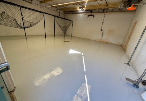 photo of re-coated industrial floor in sandy springs