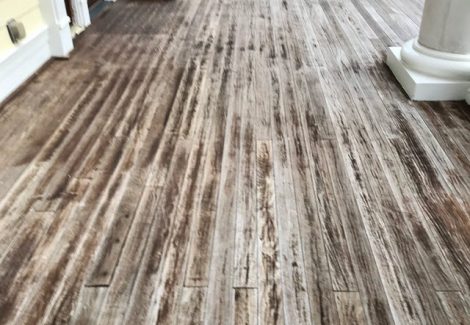 before photo of refinished deck