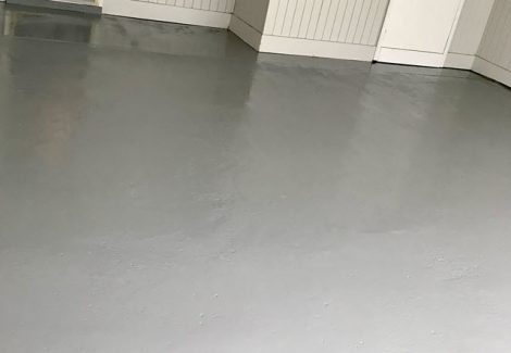 photo of new epoxy flooring in sandy springs garage