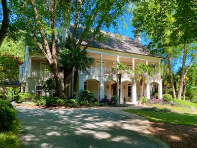 exterior of home and gazebo and trellis repainted by certapro painters of dunwoody