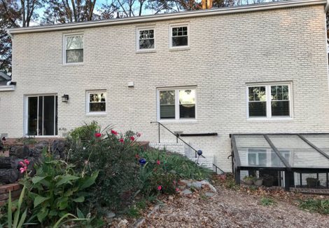 photo of repainted brick exterior home in sandy springs