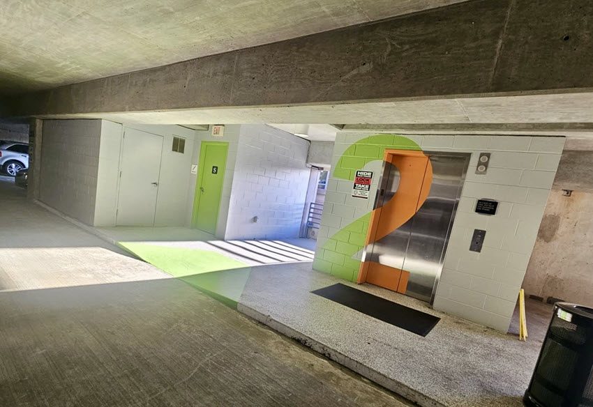 photo of repainted parking garage signage in atlanta Preview Image 1