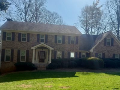repainted brick home in dunwoody georgia