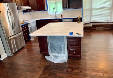 repainted kitchen cabinetry in dunwoody ga - certapro painters - before