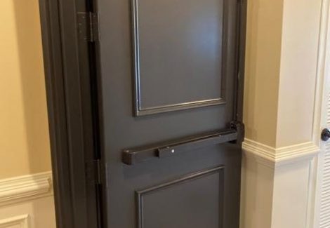 repainted elevator door trim in dunwoody - after