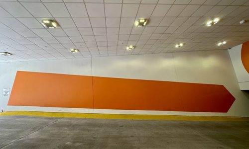 Repainted Parking Garage Signage