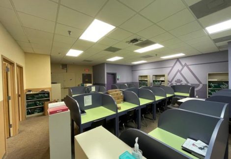 photo of repainted walls at the huntington learning center in dunwoody