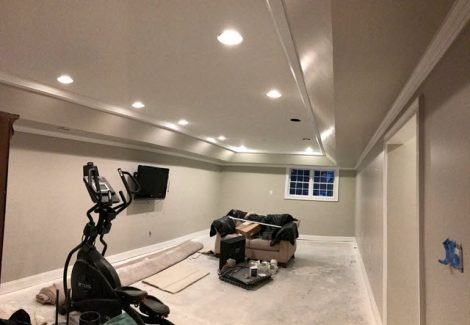 photo of repainted basement walls in sandy springs