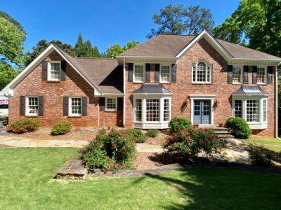 repainted brick exterior in dunwoody ga