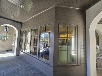 photo of repainted country club tennis building in sandy springs